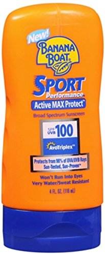 Banana Boat Sport Performance Active Max Protect Broad Spectrum Sunscreen SPF 100 4 oz (Pack of 10)