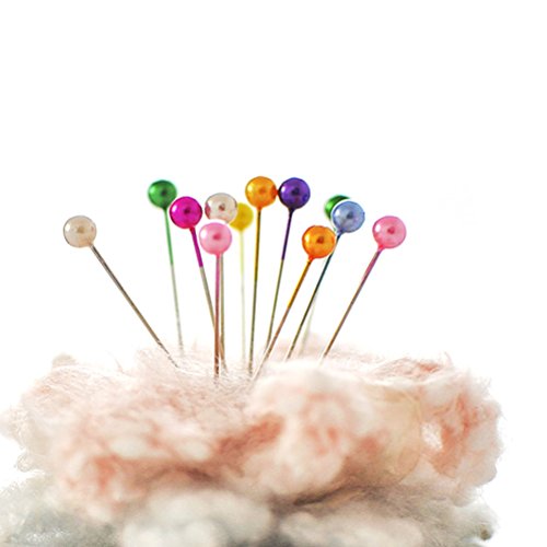 7thLake 100 Pieces colorful pearl head pins in one clear box, 2 pack in one package - Thumbnail 6