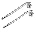 2Pack Clothes Hanger, YIFAN Wall-Mounted Brushed Hanger Holder Clothing Hanging System Duty Stainless Steel Coat Rack Swing Arm Holder with 6 Hooks - Silver