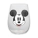 Vandor Disney Mickey & Minnie Contour Drinkware Glass Tumblers, 18 Ounce, 2 Piece Set