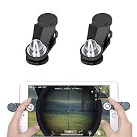 GTOTd Mini 3D Tablet Game Controllers，Oval Metal Touch Buttons,Hard Plastic,Rubber Pad for Screen Protection,Sensitive Aiming and Shooting for Tablet Game Players (2 triggers)