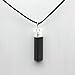 Black Tourmaline Cap Pencil Pendant