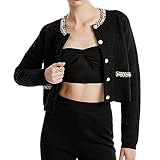 URBAN REVIVO Women's 2023 Fashion Pearl Button Down