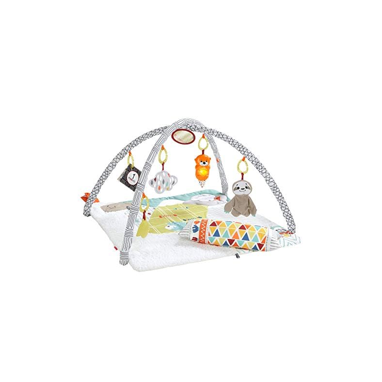 Fisher-Price Baby Playmat Perfect Sense Deluxe Gym Extra Large With Lights Music And 6 Moveable Sensory Toys