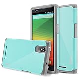 ZTE ZMAX Case, RANZ Grey With Aqua Blue Hard Impact Dual Layer Shockproof Bumper Case For ZTE ZMAX Z970 (T-Mobile)