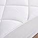 puredown Premium Natural White Goose Down Feather Overfilled Bed Topper 100% Cotton Fabric Mattress Pad, Full, Alternative