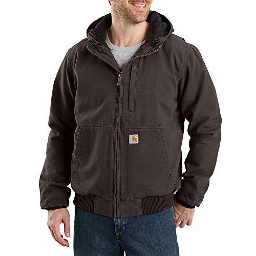 Carhartt Men's Big & Tall Full Swing Loose Fit Washed Duck Fleece-Lined Active Jacket