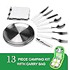 Odoland-Stainless-Steel-Camping-Cutlery-Set-with-Spoon-Fork-Knife-Plate-Bottles-Opener-Table-Napkins-and-Storage-Bag-Kitchen-Tableware-Kit-for-Daily-Meal-or-Outdoor-Hiking-Picnic-for-Two-People Odoland Camping Cutlery Set for 2 People - Durable Stainless Steel Kitchen Tableware Kit with Spoon Fork Bottle Opener…