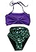 Little Girls 2 Pcs Princess Mermaid Tail Swimmable Costumes Bikini Set Swimwear