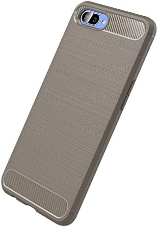 KaiTeLin Oppo A5 Case - Ultra Thin Soft TPU Shock Proof Back Cover with Carbon Fiber Design Protective Case for Oppo A5 - Gray