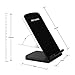 Utra Thin 2-Coils Fast Wireless Charger Stand with LED Indicator Light for iPhone 8/ 8 Plus/ iPhone X Samsung Galaxy S8/S7/S7 Edge/S6/Edge/Edge Plus/Active/Note 5 (Black)