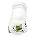 Feetures! - Elite Light Cushion - No Show Tab - White/Black - Size Large - Athletic Running Socks