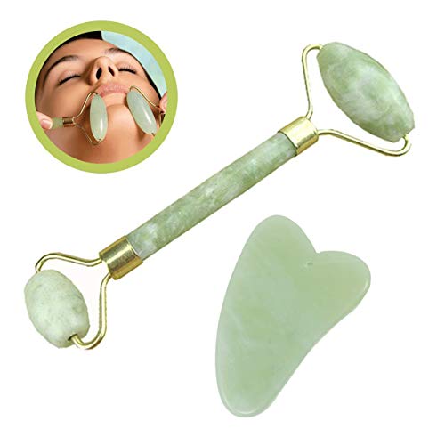 Jade-Roller-Massager-Gua-Sha-Scraping-Tool-Anti-Aging-Facial-Jade-Stone-Roller-for-Rejuvenates-Face-and-Neck-Skin-Cheeks-Slimmer-Skin-Tightening-Skin-Firming