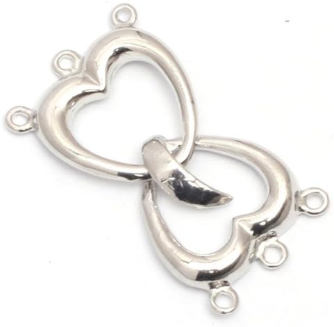 GEM-inside 1Pcs White Gold Plated Toggle Clasp Finding For Necklace Bracelet Jewelry Making Beads