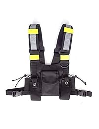 Arnés de cofre para radio, Estuche de transporte universal para la radio, Paquete frontal táctico Estuche para la funda Chaleco para la plataforma Estuche para la bolsa de cofre para radio bidireccional Walkie Talkie, Esencial para el rescate de hombres M