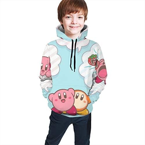 キッズ パーカー 注目ブランド 星のカービィ 長袖 プルオーバー スウエット ジャージ フード付き 裏毛 秋冬服 春 冬 男の子 S Xl 青少年 女の子 秋