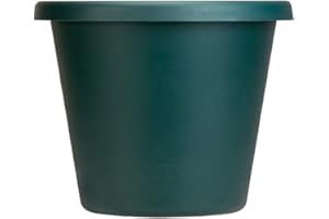 The HC Companies 20 Inch Round Classic Planter - Large Plastic Plant Pot for Indoor Outdoor Plants Flowers Herbs, Evergreen