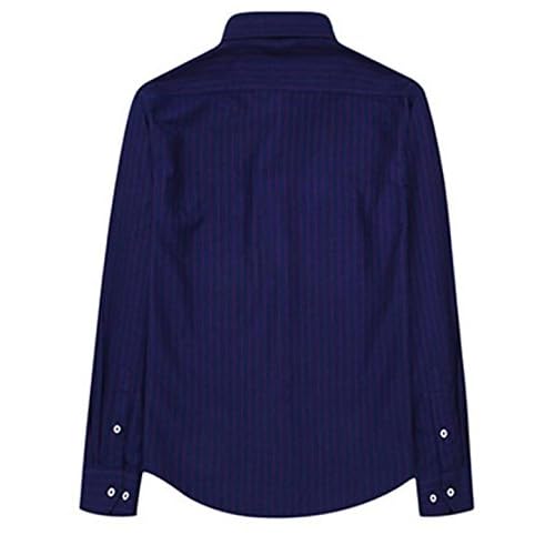 cheap MHSXN Camisas Hombre Manga Larga Casual Rayas Plaid Algodón Oxford Comfort Base Shirt,6520-28-S - srnicholas.com
