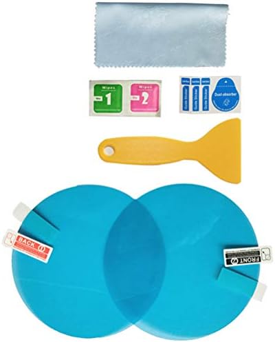 XIDAJIE 2 PCS Car Rear View Mirror Rainproof Film HD Clear Anti-Fog Nano Coating Sticker with Clean Tool, Round (3.15"x3.15")