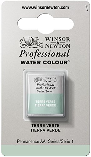 Winsor & Newton Professional Water Colour Paint, Half Pan, Terre Verte