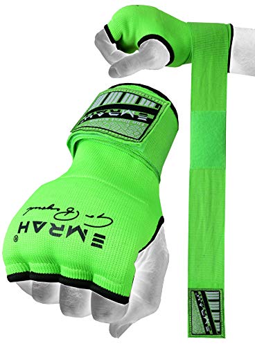 EMRAH PRO Training Boxing Inner Gloves Hand Wraps MMA Wraps Mitts - X (Green, X-Large)