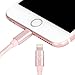 vCharged iPhone Charger Cable [2 FT] MFi Certified Lightning Cord Compatible with iPhone 12 Pro Max/11 Pro/X/Xs/iPad Air/Mini/AirPods (Pink/Rose Gold)
