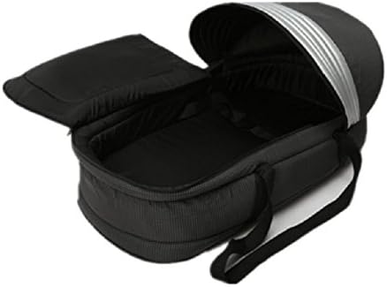 Its Cold! Winter Padded Portable Infant Carrycot Baby Bassinet Bed for 0-6 Months for visiting friends and family (Black-Brown)