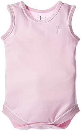 little pharo 100% Extra-Long Staple Egyptian Cotton Sleeveless Bodysuit (pink, size 18-24 months)