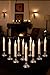 Enchanted Spaces Set of 10 Flameless Ivory Window Candles with Removable Silver Candle Holders, 20 AA Batteries, Window Suction Cups, Remote Control with Daily Timer