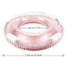 XP-Art Large Transparent Inflatable Tube Swim Tube Glitter Swim Ring Raft Durable Round Summer Pool Float Inflatable Swim Inner Tube for Summer Swim Pool Thicken (Pink) (120CM - Swim Ring)