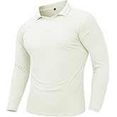 GYMELITE Men's Golf Polo Shirt Short and Long Sleeve Quick Dry Moisture Wicking Performance T Shirt for Casual Work Athletic