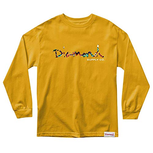Diamond Supply Men's OG Script Long Sleeve T Kuwait Ubuy