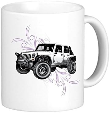 VetiVer White Jeep Wrangler Great Coffee Mugs Design A Coffee Mug