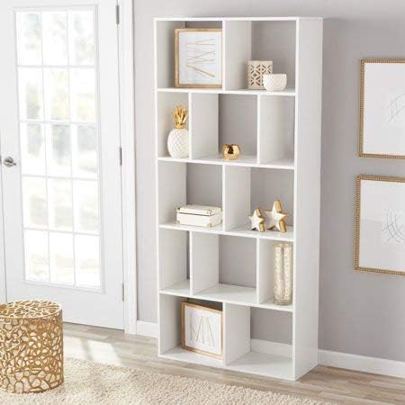 Mainstay` 12-Cube Bookcase, White or Espresso