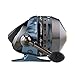 Pflueger President Spincast Reel, Size 6 Fishing Reel, Right/Left Handle Position, Aluminum Spool, Dial Drag System, Blue