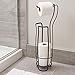 iDesign Axis Metal Free Standing Toilet Paper Tissue Holder, Roll Reserve Canister for Kid's, Guest, Master, Office Bathroom, 8