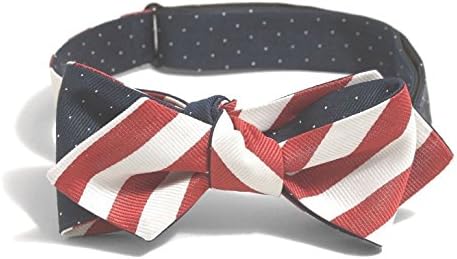 J Crew Factory - Men's - Red, White, & Blue American Flag Adj. Self-Tie Silk Bow Tie