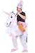 Inflatable Unicorn Riding Costume Cowboy Fancy Dress Funny Horse Monocerus Suit Mount White