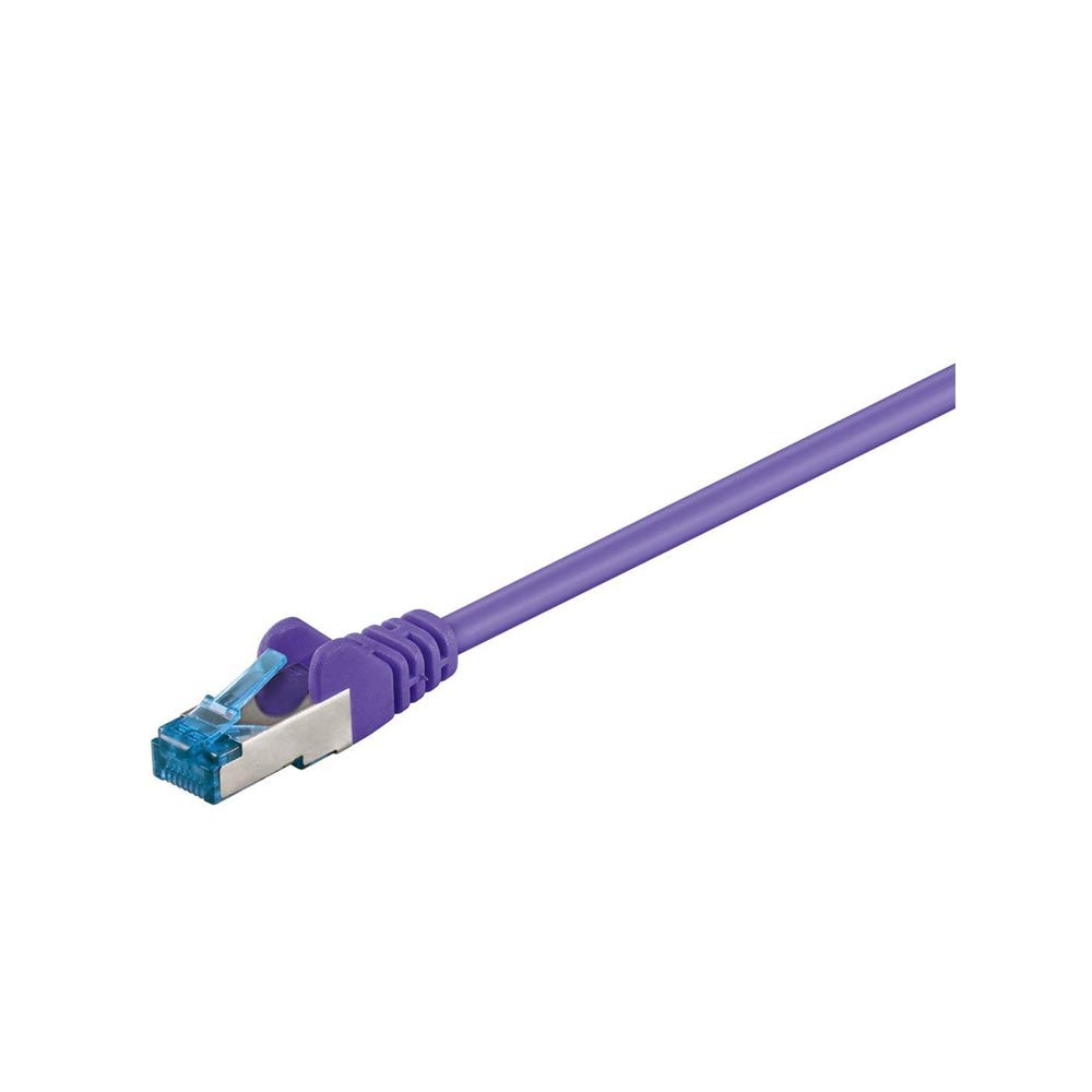 Goobay 93822 CAT 6a Patch Cable, S/FTP PiMF, Violet, 5m Length