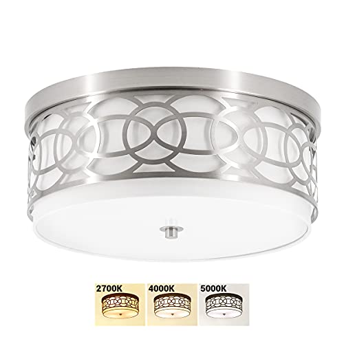 Flush Mount Ceiling Light, 3Light Modern Entry Light Fixture, Metal