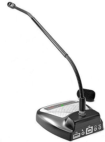 YBS SpeechWare USB 6-in-1 Gooseneck TableMike with Exclusive Variable Long-Range Self Adjusting Input (6th Generation)