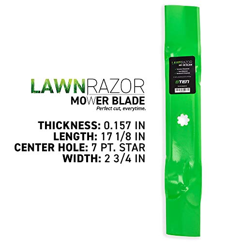 8TEN LawnRAZOR Mower Blade Set for John Deere LA140 LA145 LA155 LA165
