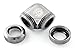 Bitspower Dual Enhance Multi-Link Adapter Fitting for 12mm OD Rigid Tubing, 90 Degree Angle, Black Sparkle, 4-Pack