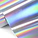 Tvinyl Warehouse Holographic Rainbow Silver Foil HTV Heat Transfer Vinyl for T-Shirt 12
