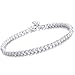 MENSO Women's Korean Popular 925 Sterling Silver Plated Pearl Type Beads Chain Bracelet Bangle