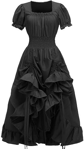 Kasahara Conjunto De Ropa Medieval Para Mujer - Vestido Gótico Renacentista Con Corsé, Riñonera Y Cinturón - Disfraz De Carnaval Victoriano (Talla Única Kasahara Conjunto De Ropa Medieval Para Mujer - Vestido Gótico Renacentista Con Corsé, Riñonera Y Cinturón - Disfraz De Carnaval Victoriano (Talla Única