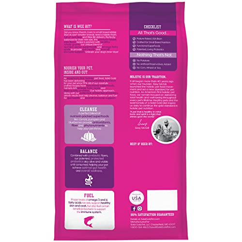 Solid Gold Small Breed Dog Food Wee Bit Whole Grain Made with Real