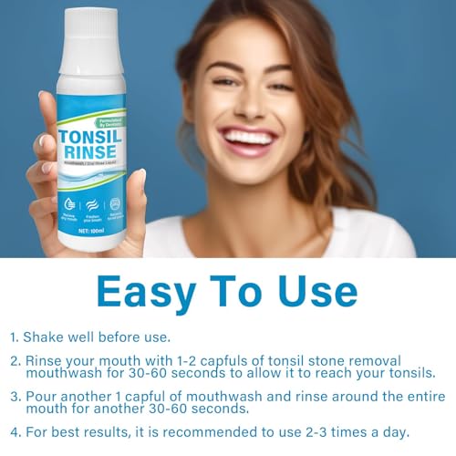 LBOYLOVE® Tonsil Stone Mouthwash, Tonsil Stone Remover Helps Remove Stones, Eliminate Bad Breath, Soothe Throat & Relieve Dry Mouth