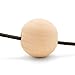 Wooden Beads (25mm) 1 Inch with 3/16 Inch Hole Pack of 50 Unfinished Wooden Bead Supplies Easily Threads, Smooth Natural Finish Paint and Stain by Woodpeckers