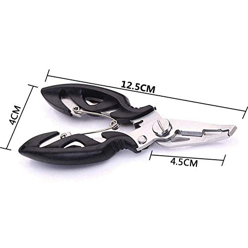 Betoy 2 Pcs Pince De Peche, Acier Inoxydable Multi Pince à Pêche En Titane (retirer Le Crochet, Tresse Ligne Coupe,) Multifonctionnelle Ciseaux Coupe Ligne Enlève-crochet Outil D’attirail